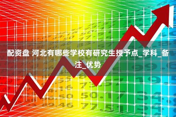 配资盘 河北有哪些学校有研究生授予点_学科_备注_优势